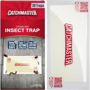 imageCatchmaster Crawling Insect Trap XL Giant Glue Traps 20PK Adhesive Bug Catcher Spider Cricket Ant ampamp Roach Traps for Home Bulk Insect Killer Glue Boards for House ampamp Garage Pet Safe Pest Control20 Traps XL