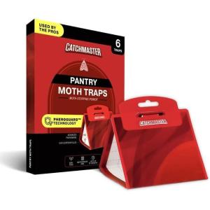 imageCatchmaster Premium Pantry Moth Traps XL Odorless Sticky Glue Traps 6PK Pheromone Attractant for House Kitchen Storage ampamp Kitchen Pantry Cabinet PheroGuard Technology Trap ampamp Eliminate MothsPantry Moth Trap