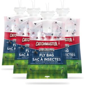 imageCatchmaster Pro Series Fly Bag 2Pack Hanging Fly Trap Outdoor Home Bug Catcher and Flying Insect Trap with Premium Bait Pet Safe Pest Control XL Bag for Backyard Pool Patio ampamp Camping4 Bags