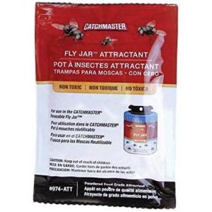 imageCatchmaster Reusable Fly Traps Outdoor Jar 1Pack Bug Catcher and Flying Insect Trap with FoodBased Lure for Pest Control Pet Safe Non Toxic Bulk Fly TrapsJar Bait Refill 3Pack