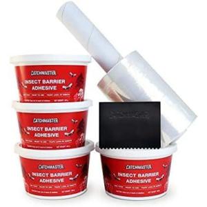 imageCatchmaster Tree Banding Insect Barrier DIY 15oz Pail Lanternfly ampamp Ant Traps Outdoor Adhesive Crawling Insect Trap Glue Traps to Protect Trees Fruit ampamp Plants4 15 oz Pails  Extended Kit