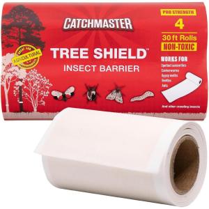 imageCatchmaster Tree Shield Lantern Fly ampamp Ant Traps Insect Barrier 4 Rolls 30ft Each Outdoor Adhesive Crawling Insect Trap Glue Traps to Protect Trees Fruit ampamp Plants Pest Control Lawn ampamp Garden4 Rolls