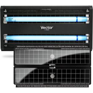imageCatchmaster Vector 15 UV Light Fly Traps Indoor for Home Electric Gnat Traps for House Indoor Shatterproof Bulbs UV Lamp Fly Insect ampamp Mosquito Killer Silent Bug Light for Kitchen Shed GarageVector 30  Black