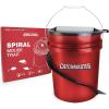 imageCatchmaster Spiral Mouse Trap for 5 Gallon Bucket Rat Traps Indoor ampamp Outdoor Humane Mouse Trap Ramp ampamp Lid with Rolling Log Mice Traps for Home Basement ampamp Garage Pet Safe Bucket not Included