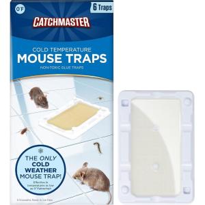 imageCatchmaster Cold Weather Mouse Traps Indoor for Home 6PK Winter Pest Control Adhesive Tray for Bugs Crickets ampamp Spiders Pet Safe Glue Traps for Mice in Basement WalkIn Fridge Warehouse ampamp Garage6 Traps