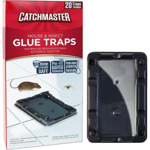 imageCatchmaster Cold Weather Mouse Traps Indoor for Home 6PK Winter Pest Control Adhesive Tray for Bugs Crickets ampamp Spiders Pet Safe Glue Traps for Mice in Basement WalkIn Fridge Warehouse ampamp Garage20 Traps