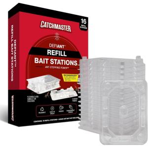 imageCatchmaster DefiANT 16 Reusable Bait Stations 8 Stacked Liquid Ant Bait  NOT Included MultiSurface Ant Killer for Home Discrete Traps Indoor Pest Control Traps Reduce Infestation of Ants16 Classic Indoor Stations