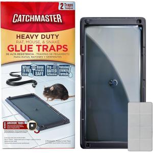 imageCatchmaster Rat Snake and Mouse Traps 10Pk Large Bulk Glue Rat Traps for Home PreScented Adhesive Plastic Tray for Inside House Snake Mice ampamp Spider Catcher Pet Safe Pest Control2 Pack