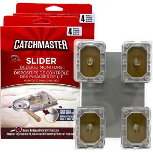 imageCatchmaster Slider Bed Bug Monitors 8Pack Adhesive Bed Bug Traps for Home ampamp Travel Glue Traps for Under Mattress Early Detection for Bedroom Bulk Bed Bug Interceptors Pet Safe Pest Control