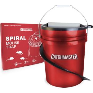 imageCatchmaster Spiral Mouse Trap for 5 Gallon Bucket Rat Traps Indoor ampamp Outdoor Humane Mouse Trap Ramp ampamp Lid with Rolling Log Mice Traps for Home Basement ampamp Garage Pet Safe Bucket not Included