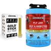 imageCatchmaster Fly Trap Bundle Gold Stick 4Pack ampamp Outdoor Fly Jar for Garage Backyard Pool Patio ampamp Camping