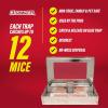 imageCatchmaster MultiCatch Mouse Trap Humane Mouse Trap Indoor for Home Includes 1 Replaceable Glue Board Live Catch Pest Control for Garage ampamp Shed WhiteMetallic