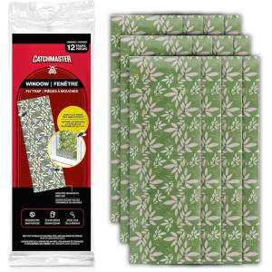 image:imageCatchmaster Window Fly Traps Decorative 12Pack Gnat and Fruit Fly Strips for Indoor Disposable Discreet Bug Catcher Insect Sticky Glue Traps Adhesive Pest Control for Home amp Kitchen