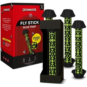 image:imageCatchmaster Green amp Black Fly Trap 4Pk Bug amp Fruit Fly Stick Traps for Indoors amp Outdoors Premium Adhesive Mosquito Gnat amp Bug Catcher Bulk Pest Control for Home